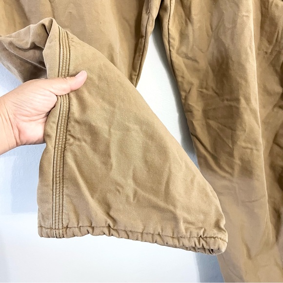 Wrangler Fleece Lined Carpenter Pants in Khaki Authentic Workwear Warm 40x30 - Picture 9 of 10